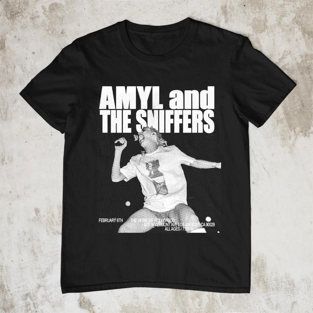 НОВАЯ Редкая Amyl And The Sniffers Черная Размер от S до 5XL Подарочная Футболка HD382 Унисекс Футболка L