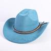 Neue Farbe Western Cowboyhut Herren und Damen Pendler Vielseitig Einfacher Stil Breiter Rand Zylinder Sonnenhut
