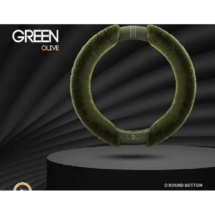 M Universal Diamond Car Soft Plush Steering Wheel Cover Guard Protector Winter Grip O/D Shape Cover Women Girls