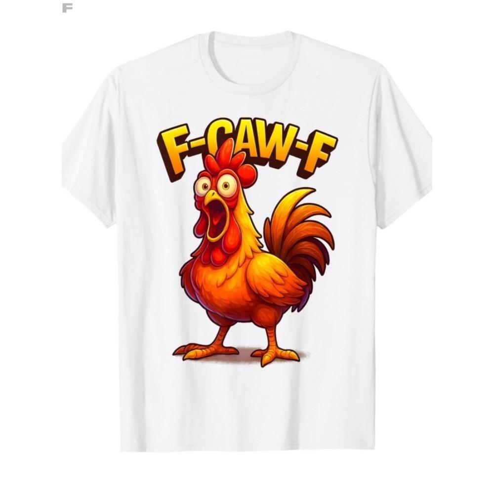 Vtipné F Caw F Kuře FCAWF Kuře Tričko Dámské Vtipné 100% Bavlna Tričko Kulatý Výstřih Krátký Rukáv Trička Nápad na Dárek Oblečení