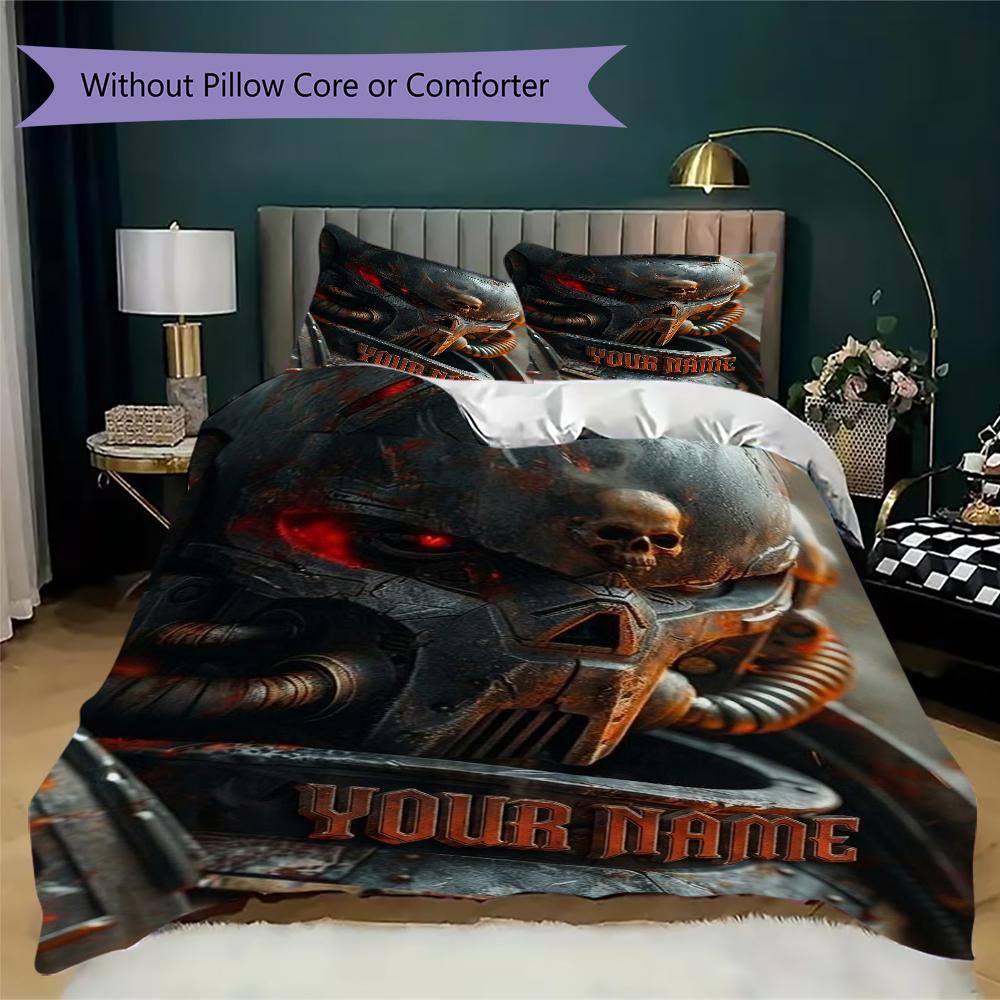 Custom Name Warhammer 4K Pattern Bedding Uilt Set Uilt Cover Pillowcase Home Decoration Birthday Gift (1*duvet Cover+2*pillowcase Without Core)