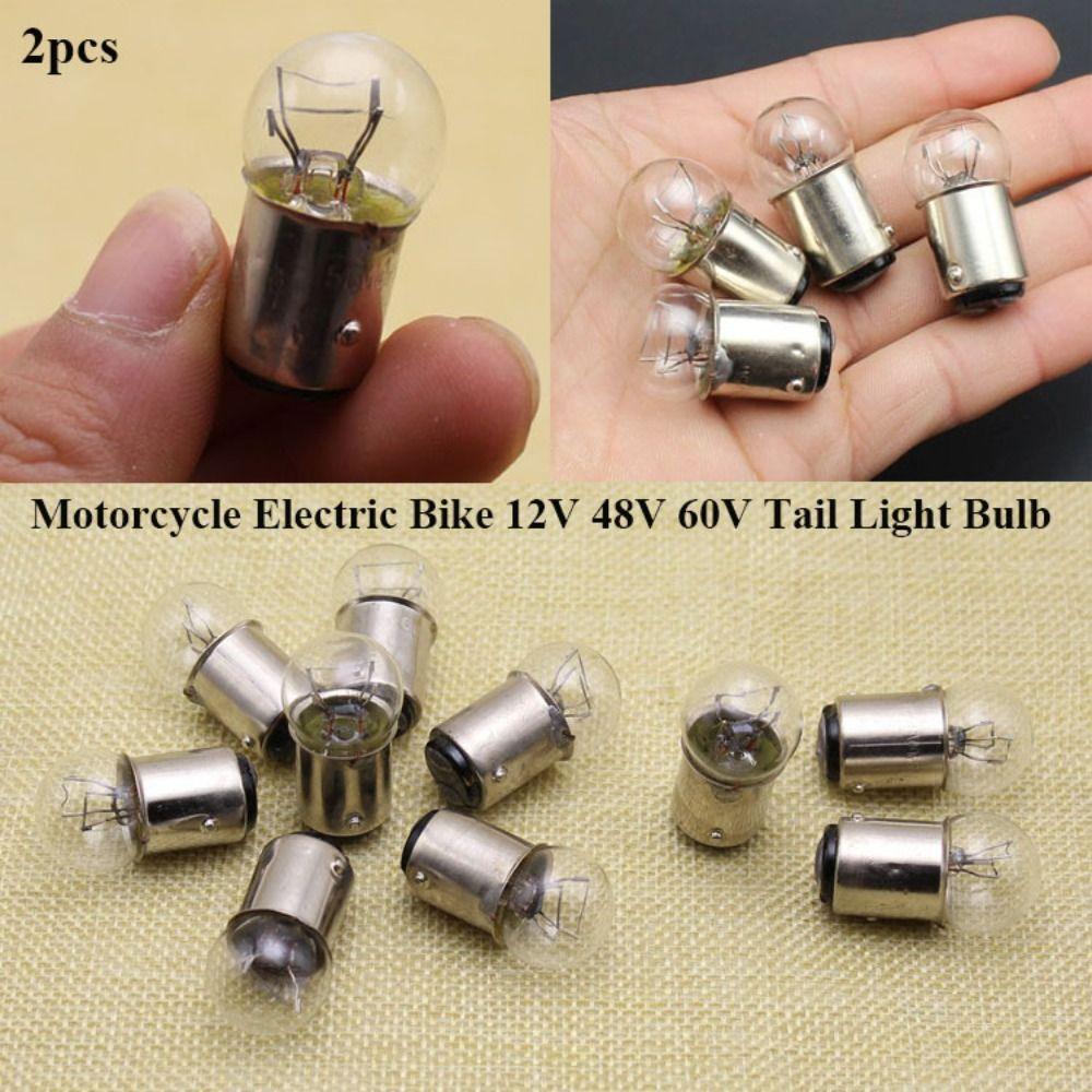 2pcs 12V 48V 60V Motorcycle Bulb 2Styles Light Bulb Tail Light Bulb  Electric Bike Accessories