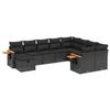VidaXL Garden Lounge Set with Cushions 13 Pcs, Patio Sofas, Patio Furniture Set, Outdoor Furniture, Black 3258990