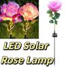Rose Blume Außen Solarleuchten LED Solarlampe Erdspieß LED Solar Rosenlampe Außen Garten