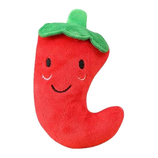 Плюшевая игрушка для собаки  Собака-перец  Пищащая собака ??Интерактивная мягкая плюшевая игрушка-перец для жевания, прорезыватель для зубов щенка кошки, чистка зубов, снятие тревожности