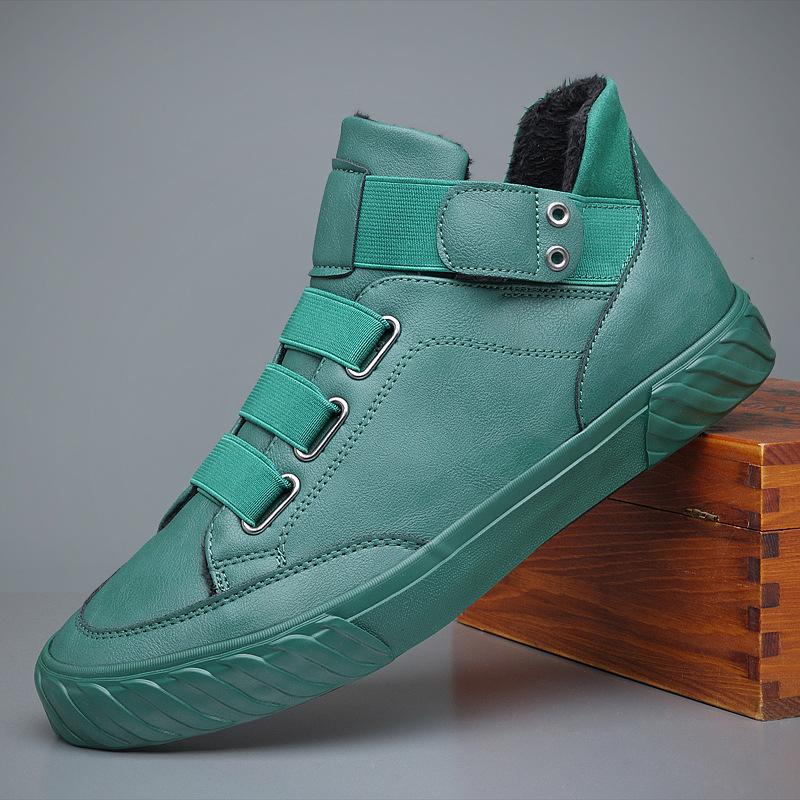 

Новые мужские модные туфли, черные высокие повседневные туфли, мужские износостойкие лоферы, дизайнерские туфли для отдыха из вулканизированной ткани 2025 38 темно-зеленого