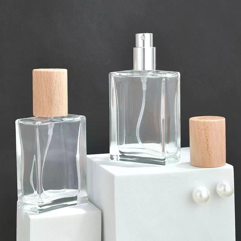 Clear 15/30/50Ml Square 15/30 Glass Perfume Bottle Spray Bottles Packaging Bottle Refillable Atomizer Travel Cosmetic Container