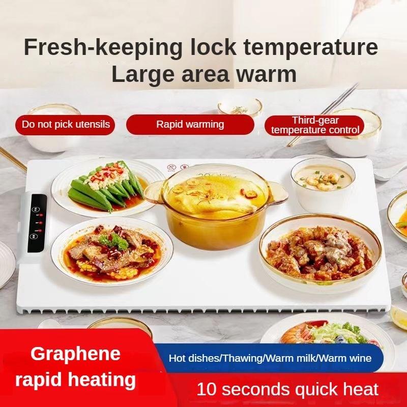240W Foldable Food Warming Board Household Dining Table Heating Silicone Pad Multifunctional Food Heating Insulation Board