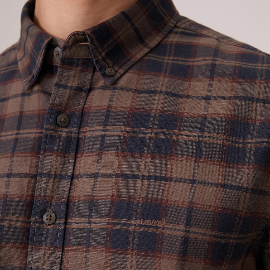 Levis Relaxed Striped Cotton Casual Loose Long Sleeve Comfortable Versatile Vintage Shirt Unisex shirts A7210-0063