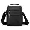 Men's Large Capacity Oxford Cloth Business Backpack & Crossbody Bag - Black