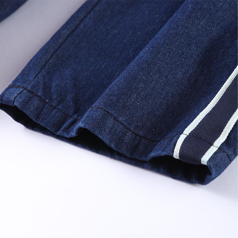 Patchwork Gestreifte Jacke Weitbeinige Hose Set Damen Stehkragen Reißverschluss Locker Jeansjacke Kordelzug Hose Zweiteiliges Set Schlichtes Lässiges Hosen-Set