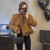 Imitation Fox Fur One-piece Motorcycle Clothing Women's Small Environmentally Friendly Woolen Coat Women