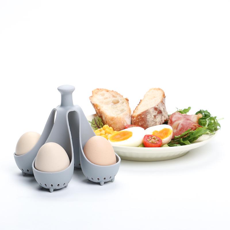 In-Stock Silicone Egg Cooker - Creative Kitchenware Steamed Egg Holder Gadget