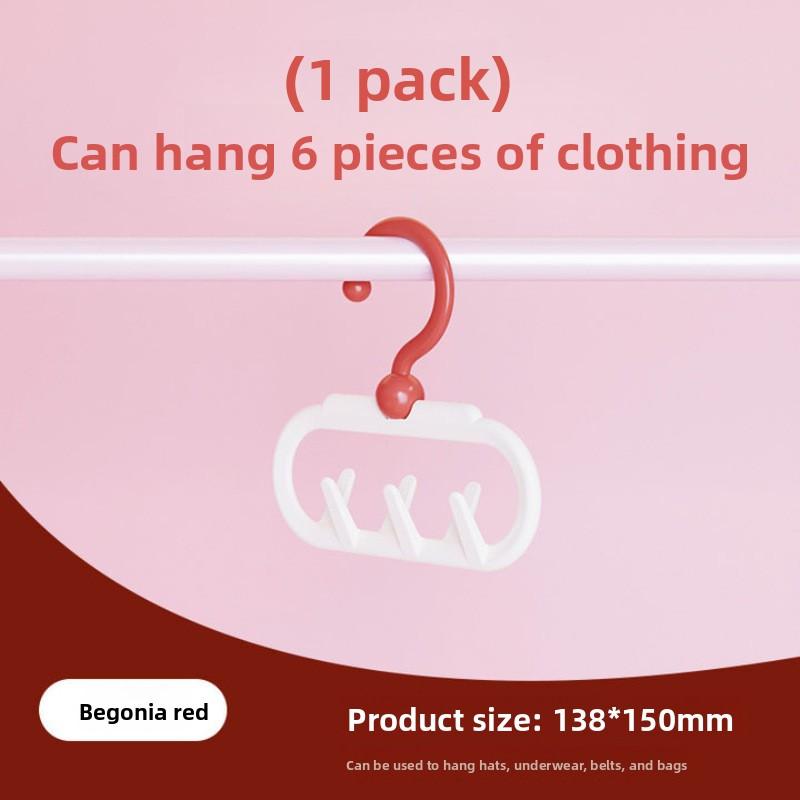 Wardrobe Double-row Hat Dopamine and Coat Hook Anti-slip Wardrobe Stand for Hanging Bags and Storing Items in The Household