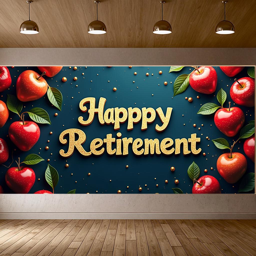 Happy Retirement Banner Balloons Retirement Theme Party Celebration Decoration Backdrop Photography Background Prop Wall Poster