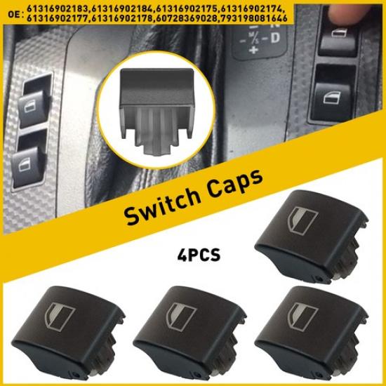 4x For BMW E46 Window Switch Button Cap 323i 325i 330i M3 328i 32i 325ci EOA