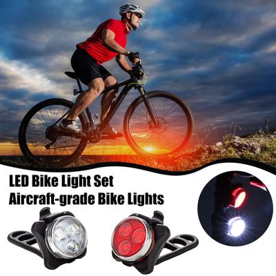 Luz para Bicicleta Recargable por USB Más de 10 Horas de Autonomía Luz LED Impermeable para Bicicleta