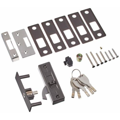 Nicchu Seisakusho GA-950DX-B Front Door Hook and Hook Lock with Key, Dimple Cylinder Type, Bronze