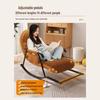 Single Red Recliner: Lazy Sofa Rocking Chair for Adults - Tech Fabric, Home & Balcony Leisure, Convertible To Lounger