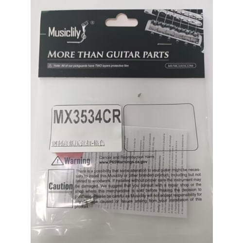 Musiclily Pro Steel String Retainer Cylindrical String Guide for Electric Guitar, Chrome (Set of 2)