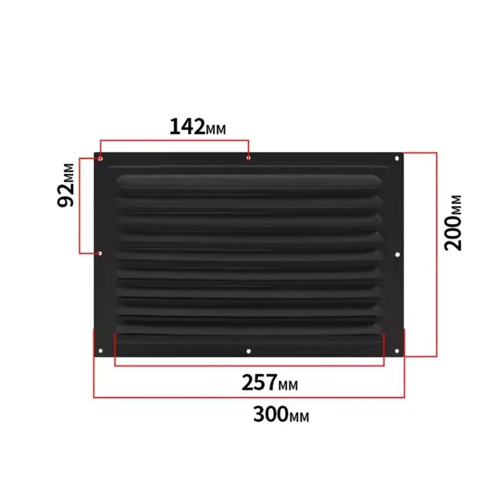 Aluminum Alloy Air Vent Grille Heating Cooling Vents Plate Exhaust Outlet Ventilation Cover 100/150/200/250/300/400mm Metal