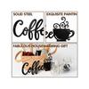 Metal Coffee Wall Art Decor, Rustic Hanging Craft for Kitchen, 1 Piece