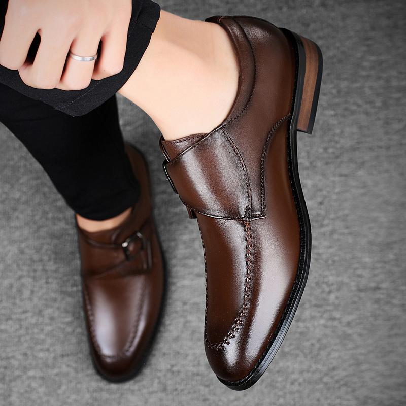 Fashion Luxury Brand Men Shoes Genuine Leather Comfortable Chelsea Boots Men's Official Business Dress Designer Men's Mocasin Shoes
