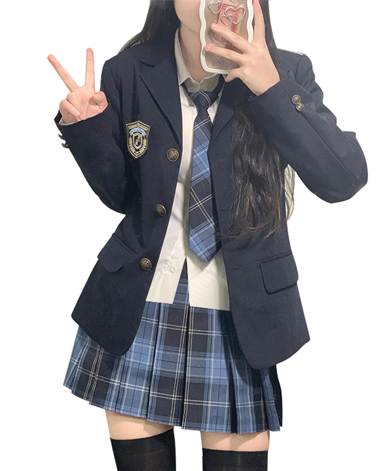 

KALAOK Размер для старшеклассницы и больше, форма, темно-синий, S, косплей, мероприятия, синий