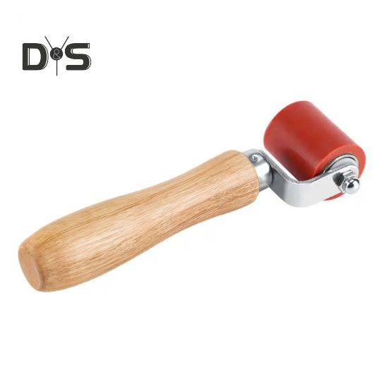 Silicone Seam Roller with Wooden Handle Ergonomic Design Durable Structure Heat-Resistant Portable Quick Pressing Roller