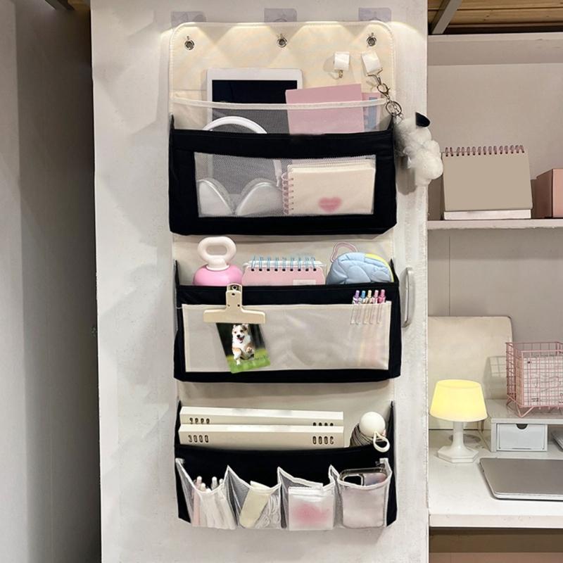 Multipurpose Door Back Hanging Storage Bag in Sturdy Oxford Cloth Materials Accessory for Dorms and Apartments