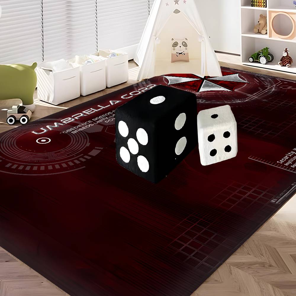 Horror Movie Umbrella Corporation Hallway Carpet Washable Non-Slip Living Room Sofa Chairs Area Mat Kitchen Doormat Area Rug