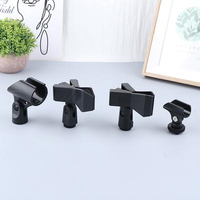 1Pc Microphone Clip Universal Spring Clip Flexible Mic Holder Clamp Accessory Black Mount Stand Plastic Mic Clamp Holder