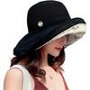 Damen Netz-Sonnenhüte Sommer Strand UV-Schutz UPF Packbar Breiter Rand Kinnband