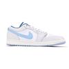 Jordan Air Jordan 1 Chestnut Slip Resistant Coverage Cushioning Low top Vintage Basketball Shoes Men's White Blue FN5214-141(Team15-)