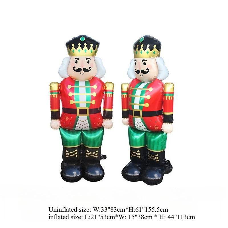 1pc Standing Gingerbread Man Santa Claus Foil Balloons Festive Christmas Decorations Xmas Event Home Decorations Party Supplies