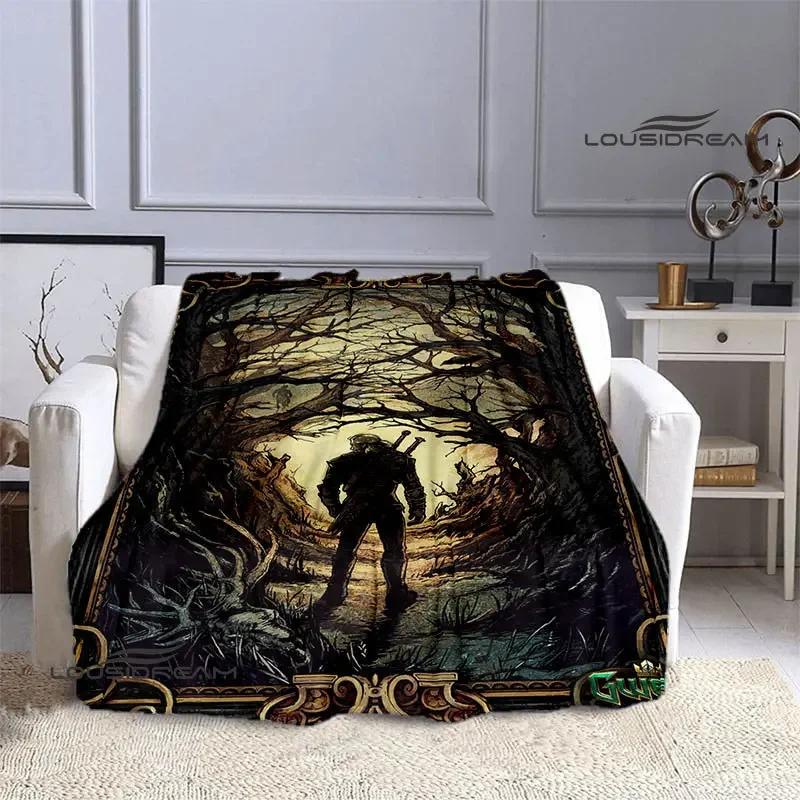 W-Witcher game Printing blanket Flange Warm blanket picnic blanket Home travel blanket bed linings Birthday Gift picnic blanket