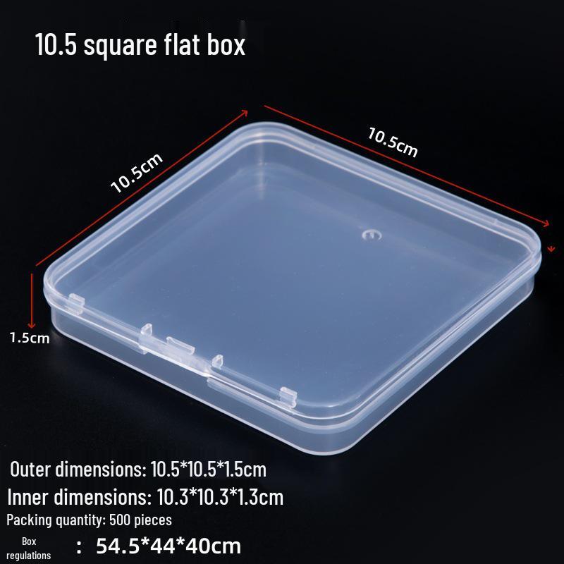 Rectangular Transparent PP Plastic Storage Box for Stationery, Cards, Hardware, Jewelry, and Fishing Gear