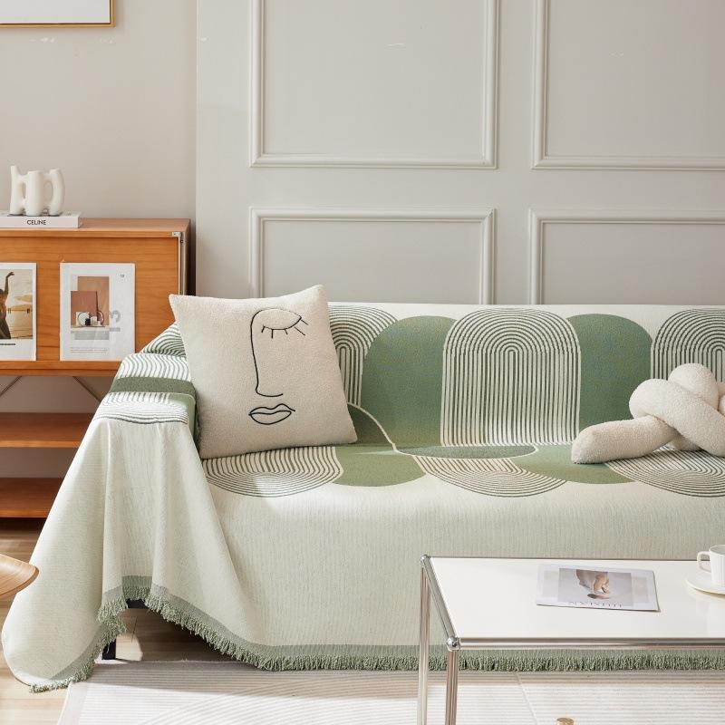 Chenille Sofa Towel Full Covered Cloth Cover Universal Four Seasons Universal Plush Sofa Cushion Cover Non-Slip Cover Blanket Anti-Scratching