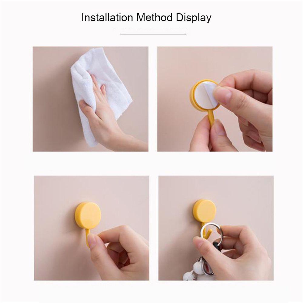 Bathroom Door Hook Storage Rack Free Punching Clothes Hanger Clasps Hooks Clothes Wall Hook Self-adhesive