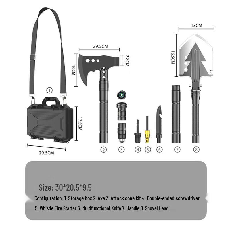 Yi Ning Folding Outdoor Survival Shovel Set