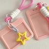 ABS Slide Kpop Photo Card Holder Anti-lost Keychain 3 Inch INS Idol Protective Case Bag Bus Cards Sleeves Supplies