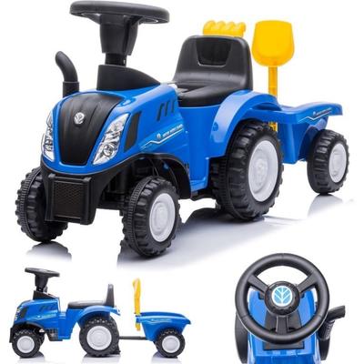 Ride-on Toy for a Child's First Birthday Walker Tractor with Trailer New Holland Blue