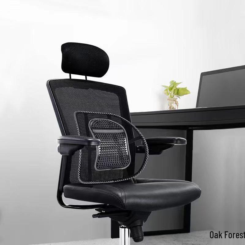 Breathable Lumbar Support Cushion for Car & Office - Universal Fit, All-Season Backrest Pillow