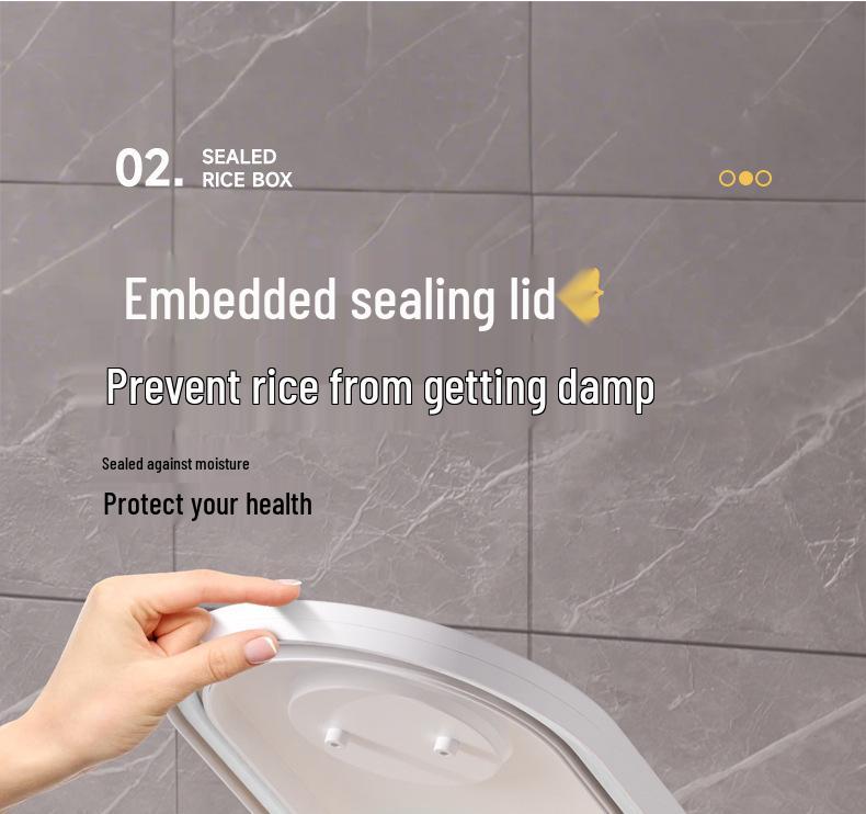20 Jin Sealed Rice Storage Bucket: Insect & Moisture-Proof, Food-Grade, High-End Home Use Container