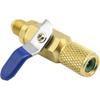 Brass Straight Shut-Off Valve Air Conditioner Ball Valve Adapter 1/4In SAE, for Refrigerant R22 R12 R410a Charging Hoses HVAC Tools And Equipment