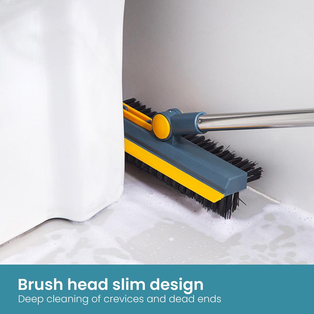 3 In 1 Floor V Shape Brush and Scraper Lightweight Portable Practical Brush for Cleaning Tiles Garage