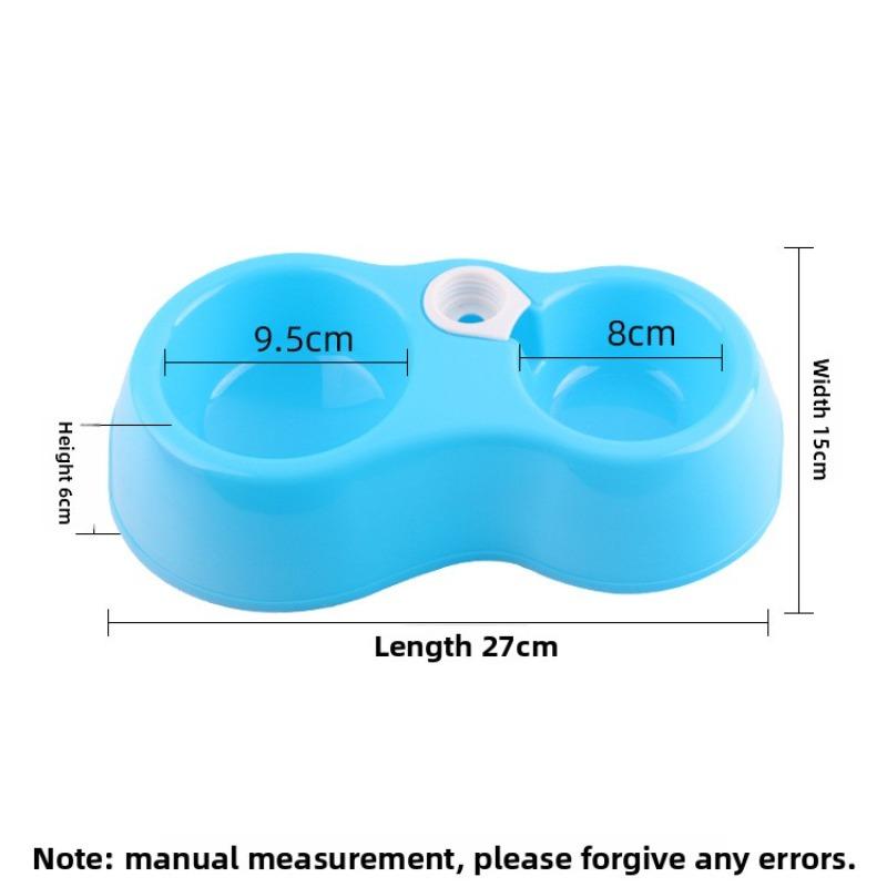 Pet Water Dispenser, Double Bowl, Dual-purpose Water Bottle, Pet and Dog Food Utensils, Plate, Anti-drop Dog Food Bowl, Cat and Dog Bowl