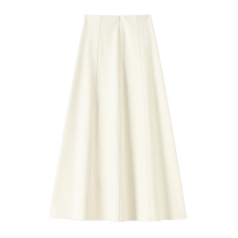 Design-Sense Thick Woolen A-Line Long Umbrella Skirt for Women - High-Waisted, Hip-Covering Autumn/Winter Style