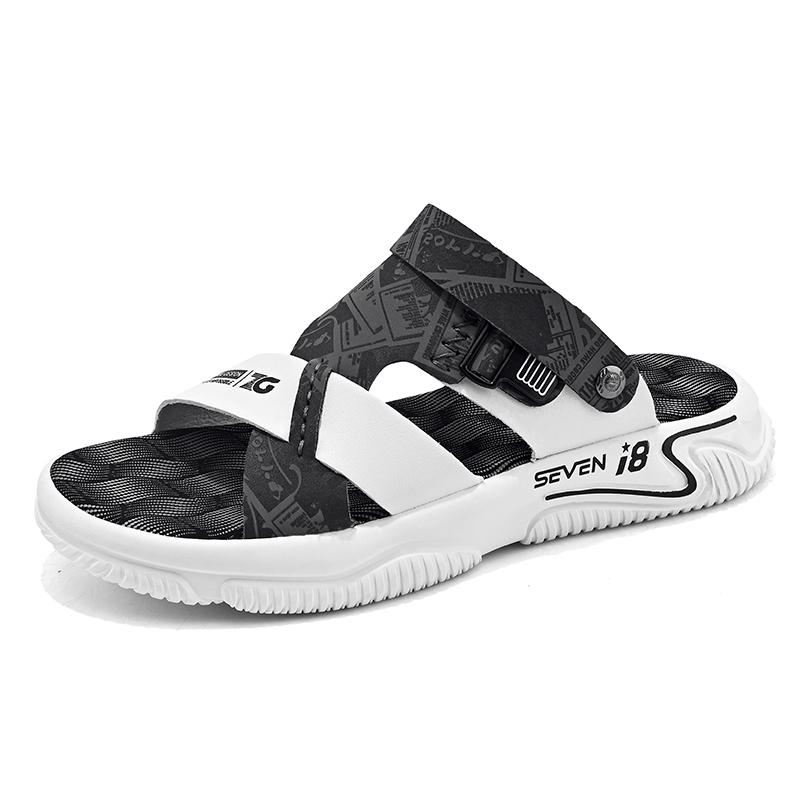 

Модные повседневные шлепанцы мужские летние нескользящие уличные сандалии Легкая модная удобная мужская обувь пляжные шлепанцы для ходьбы 44