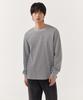 Waffle Basic Crew Neck Long Sleeve T-Shirt [Medium Gray]